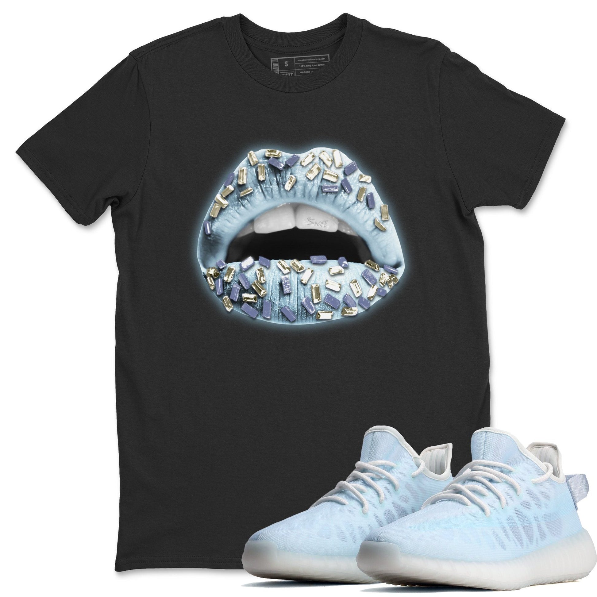 Lips Jewel Unisex Tops - Yeezy 350 Mono Ice