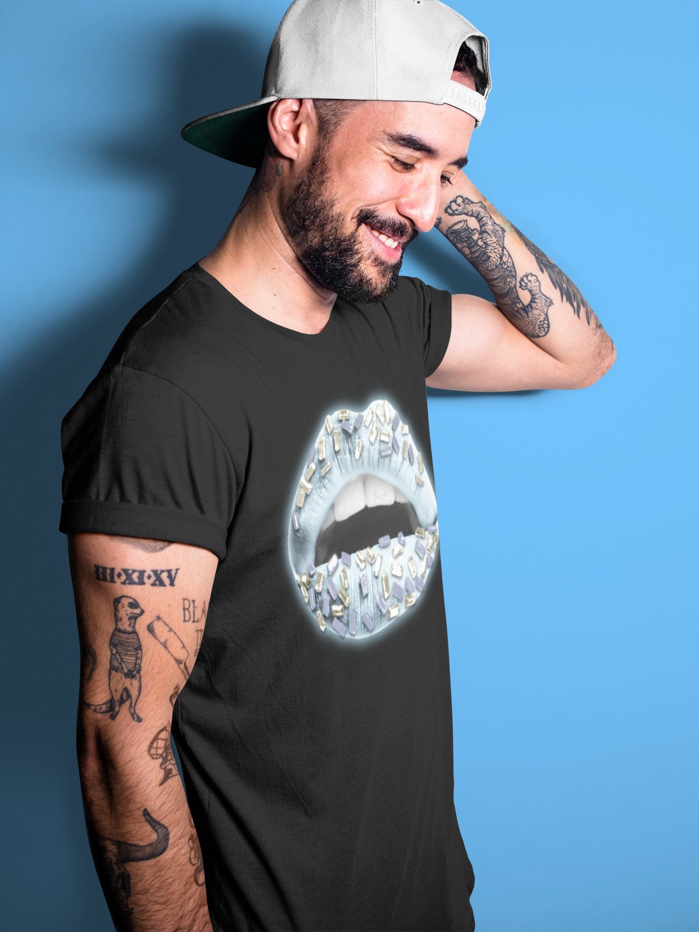 Lips Jewel Unisex Tops - Yeezy 350 Mono Ice