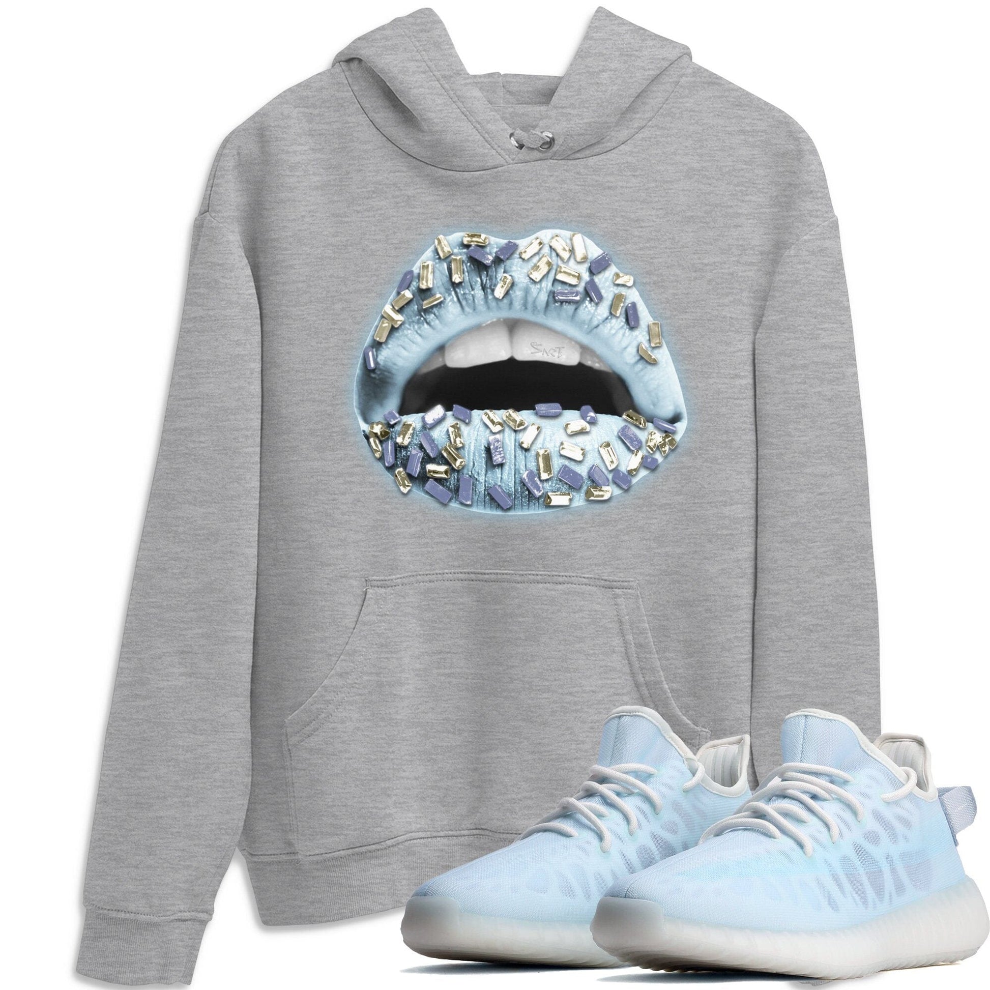 Lips Jewel Unisex Tops - Yeezy 350 Mono Ice