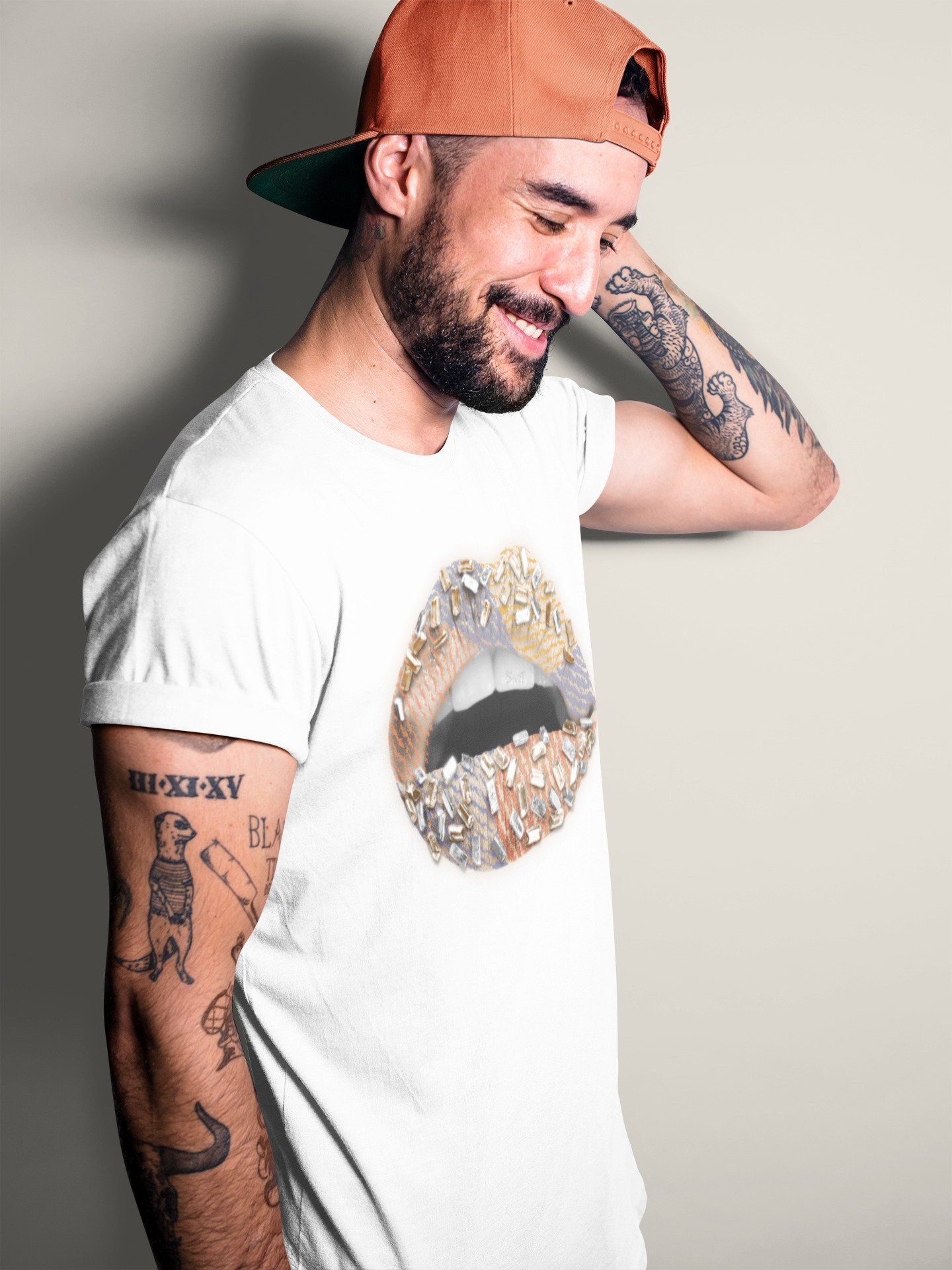 Lips Jewel Unisex Tops - Yeezy 350 MX Oat