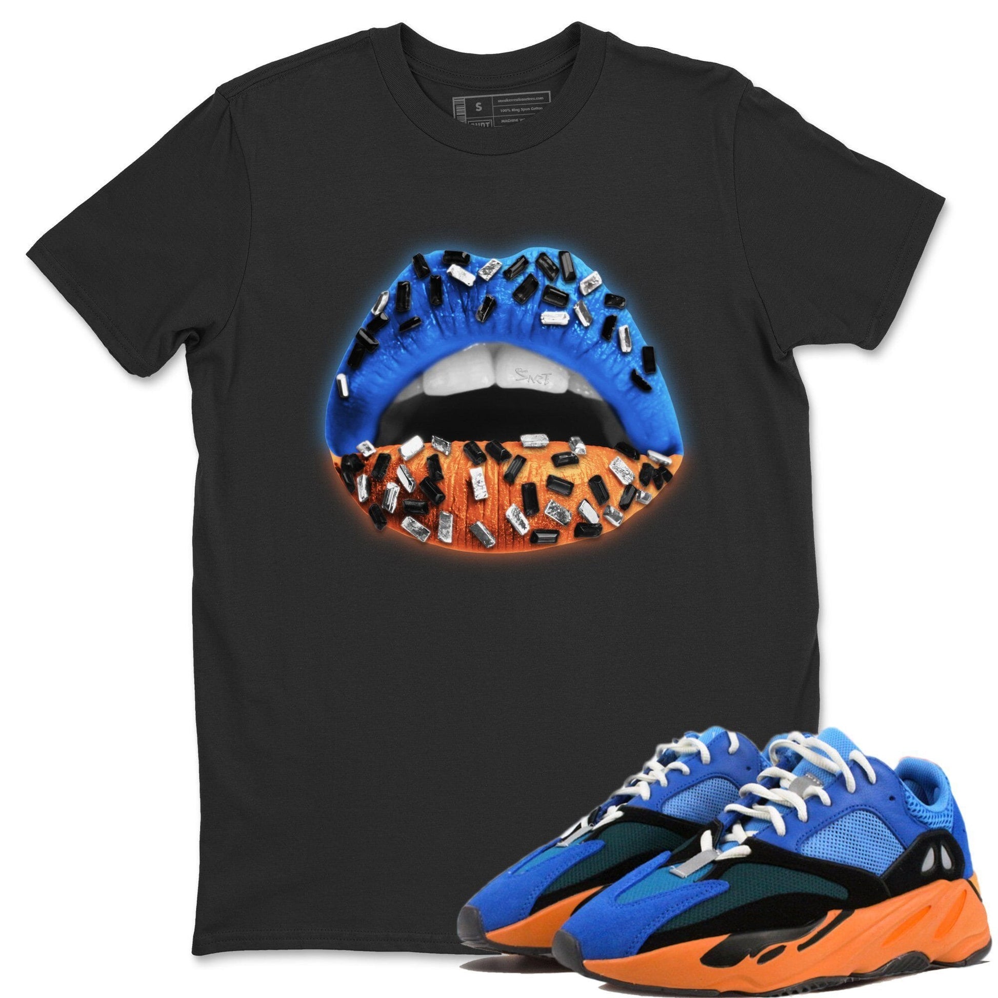 Lips Jewel Unisex Tops - Yeezy 700 Bright Blue