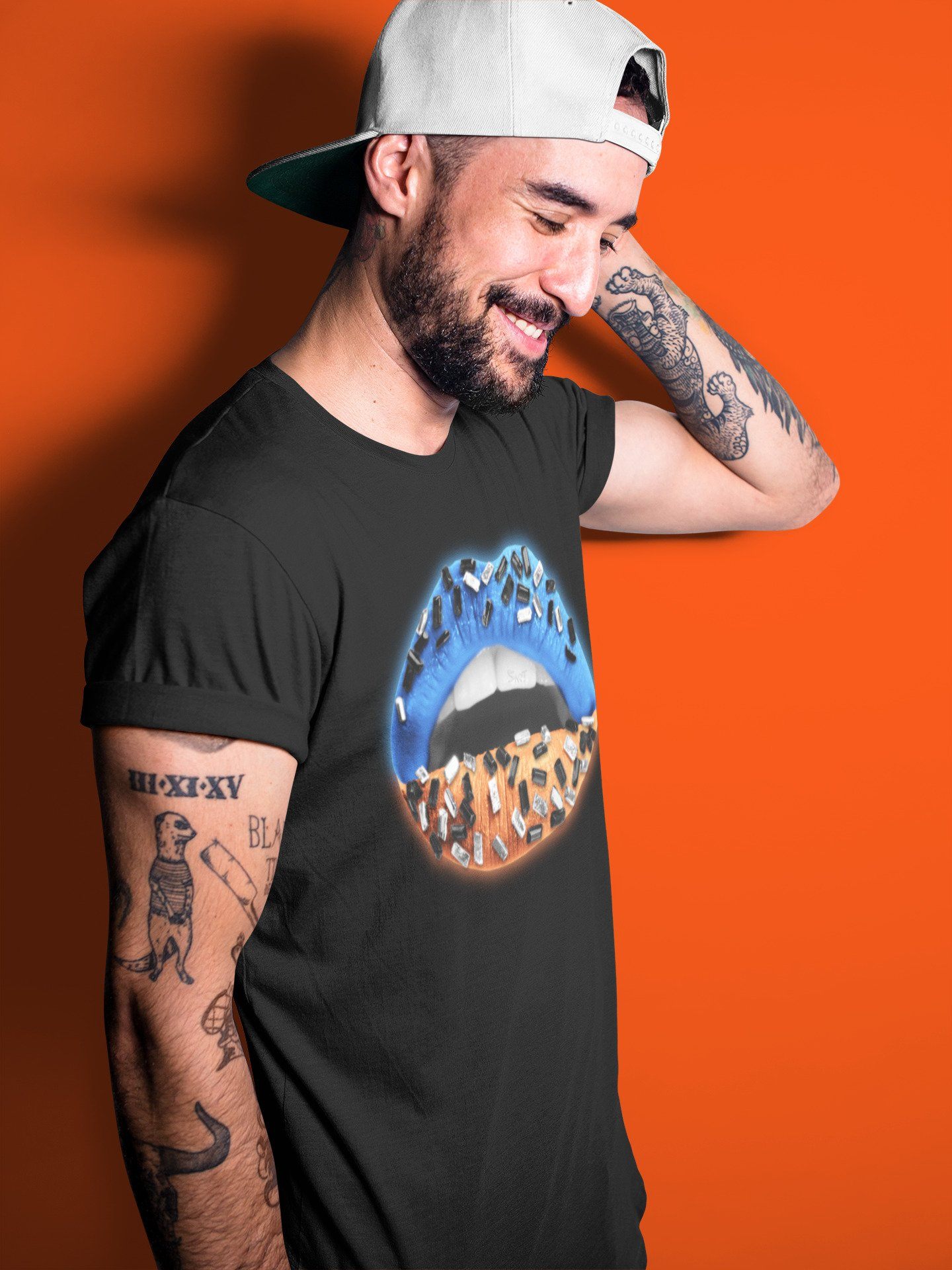 Lips Jewel Unisex Tops - Yeezy 700 Bright Blue