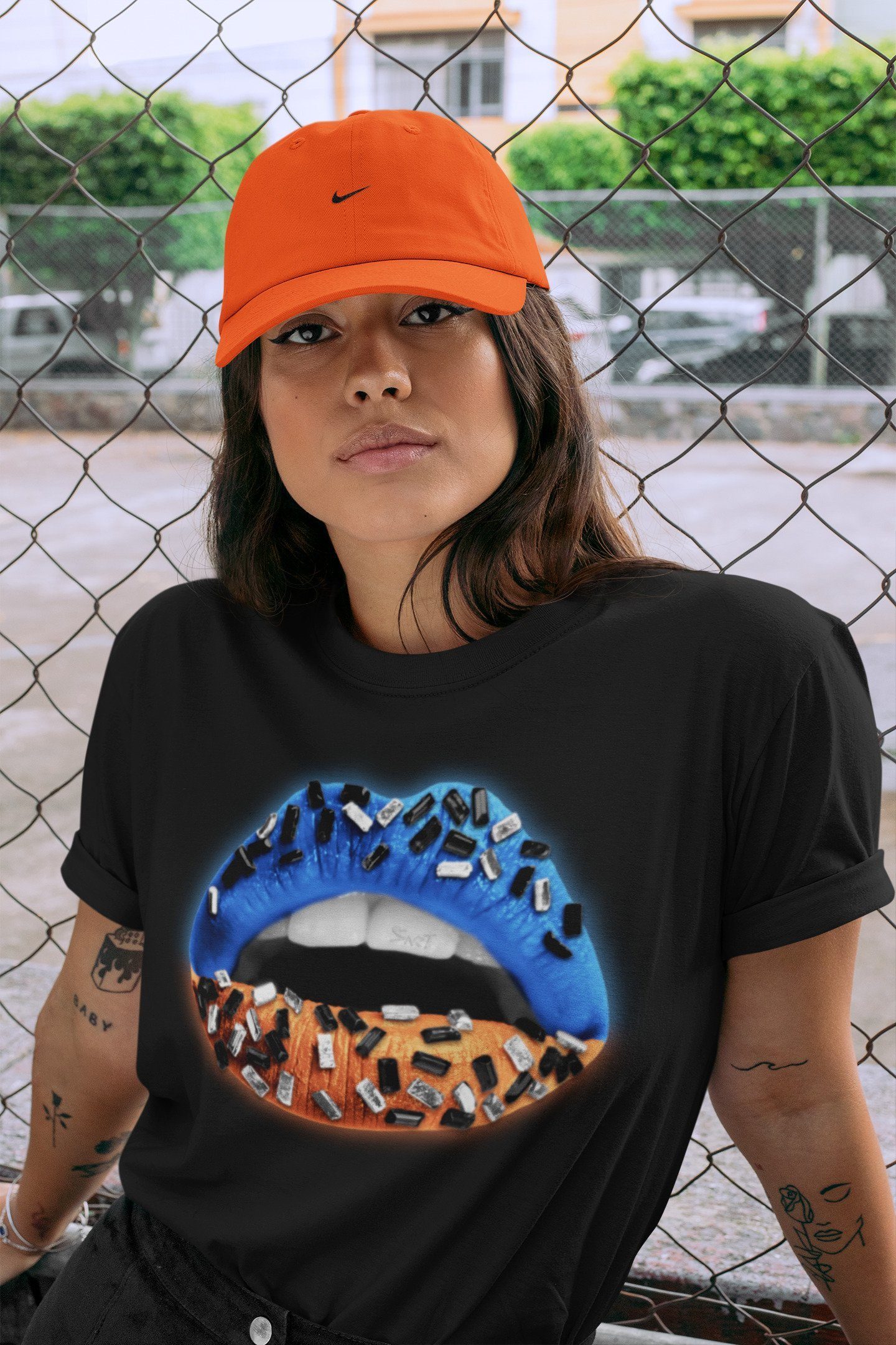 Lips Jewel Unisex Tops - Yeezy 700 Bright Blue