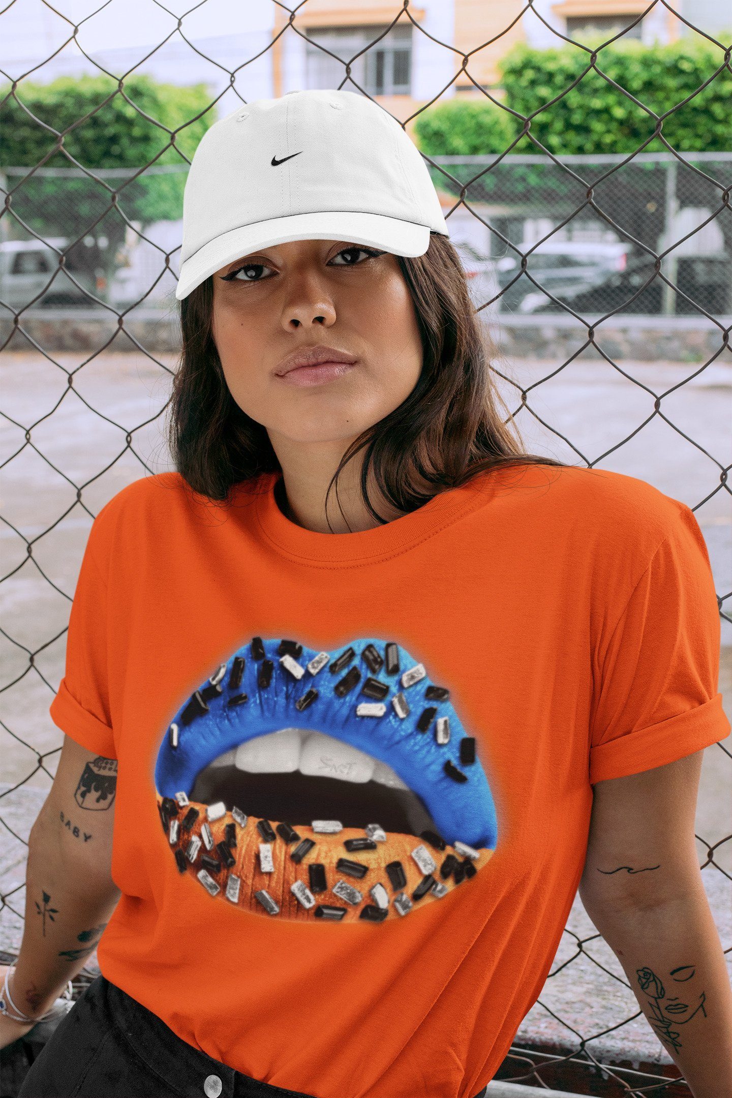 Lips Jewel Unisex Tops - Yeezy 700 Bright Blue