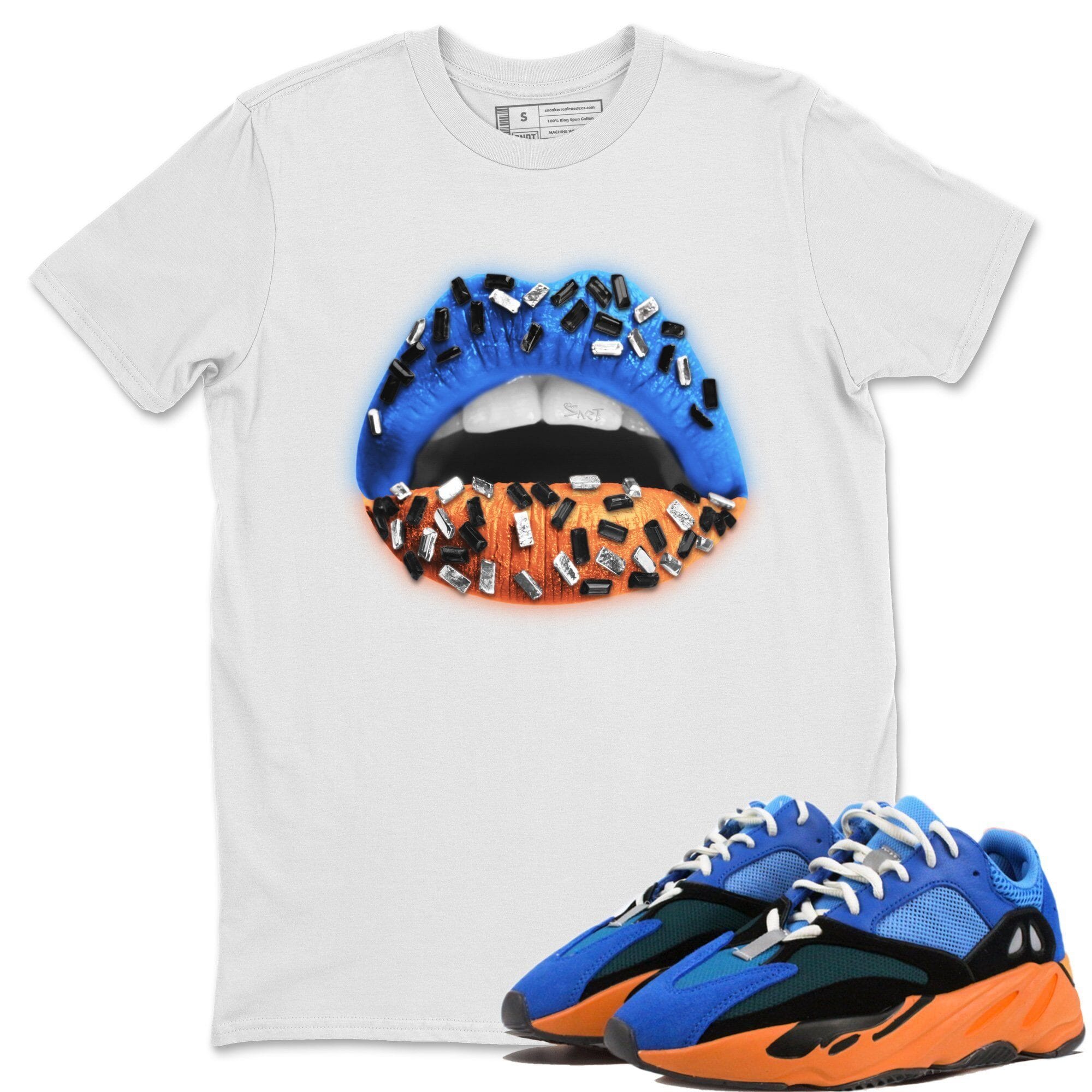 Lips Jewel Unisex Tops - Yeezy 700 Bright Blue