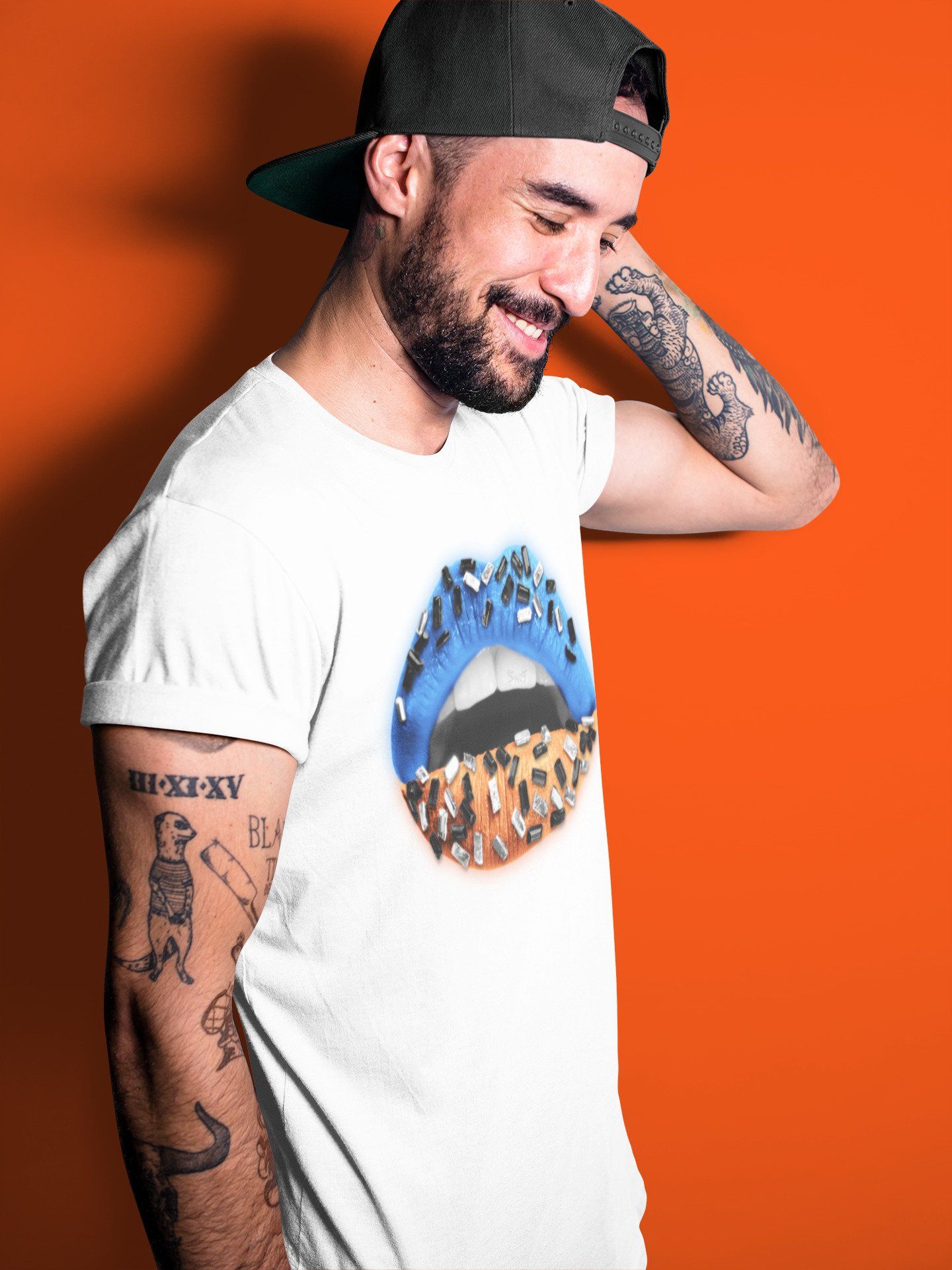 Lips Jewel Unisex Tops - Yeezy 700 Bright Blue
