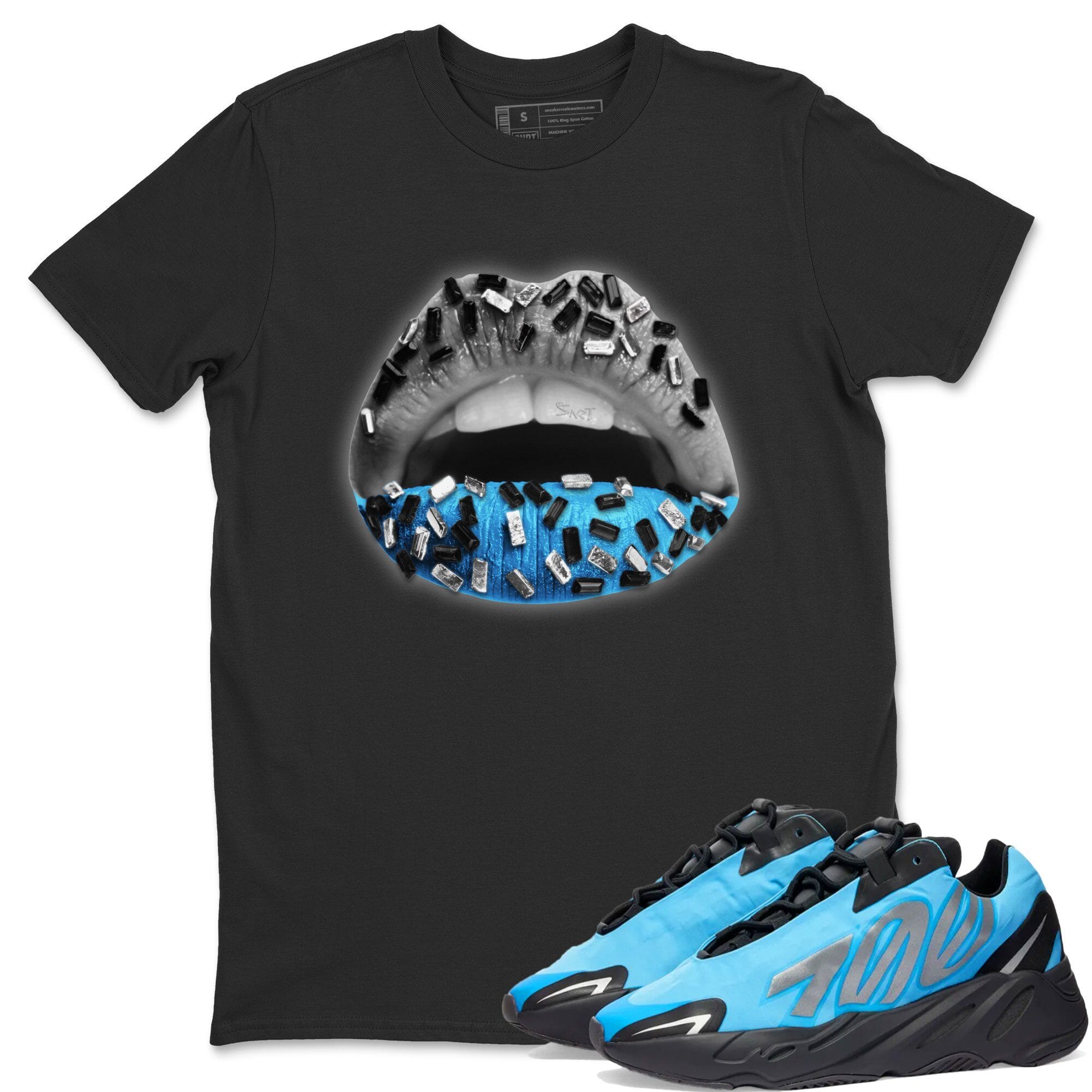 Lips Jewel Unisex Tops - Yeezy 700 Bright Cyan
