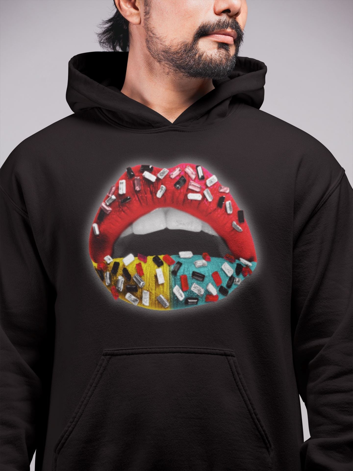 Lips Jewel Unisex Tops - Yeezy 700 Hi-Res Red