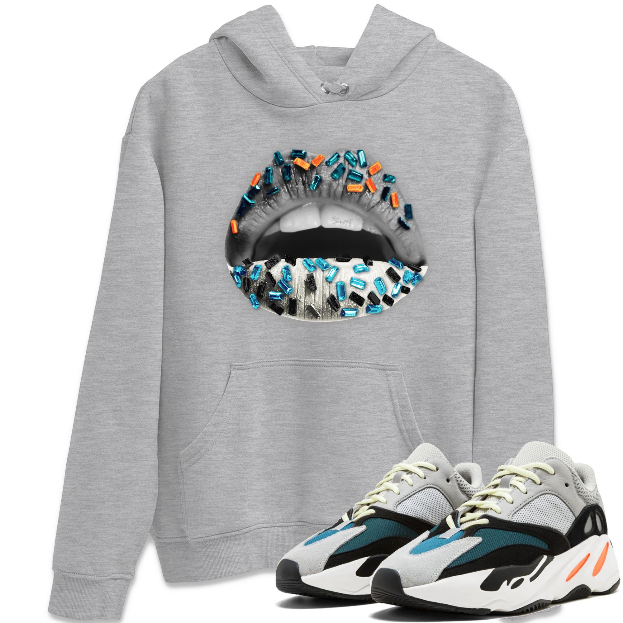 Lips Jewel Unisex Tops - Yeezy 700 Wave Runner