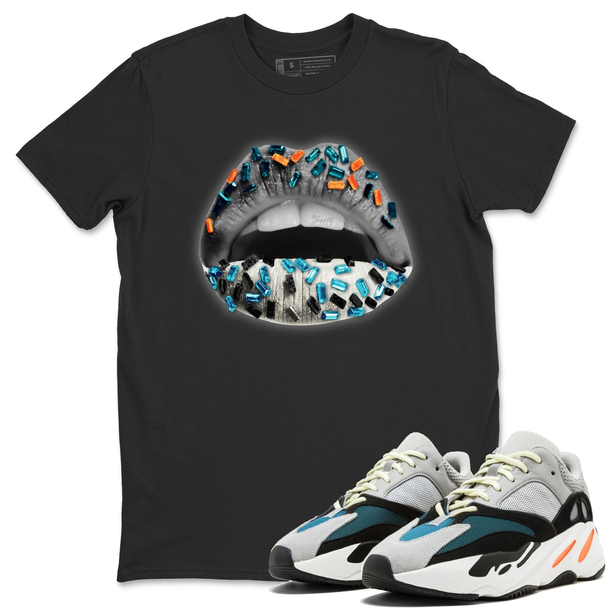 Lips Jewel Unisex Tops - Yeezy 700 Wave Runner