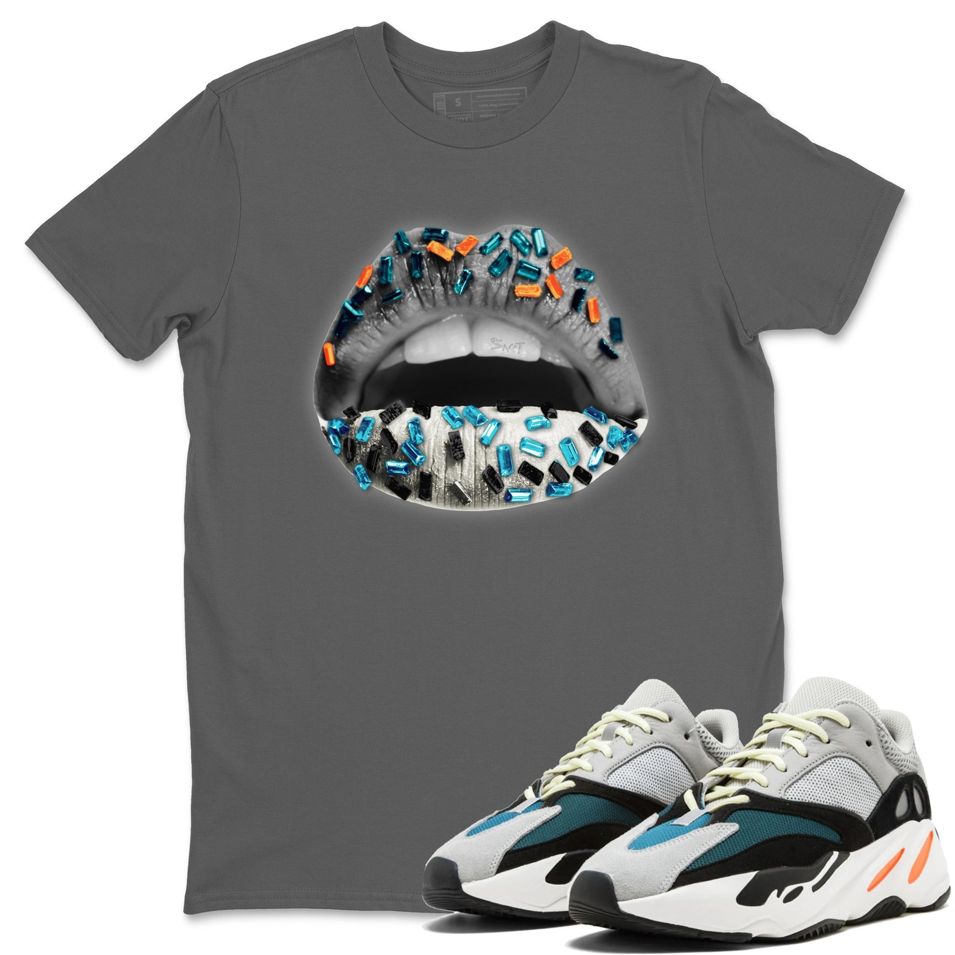 Lips Jewel Unisex Tops - Yeezy 700 Wave Runner