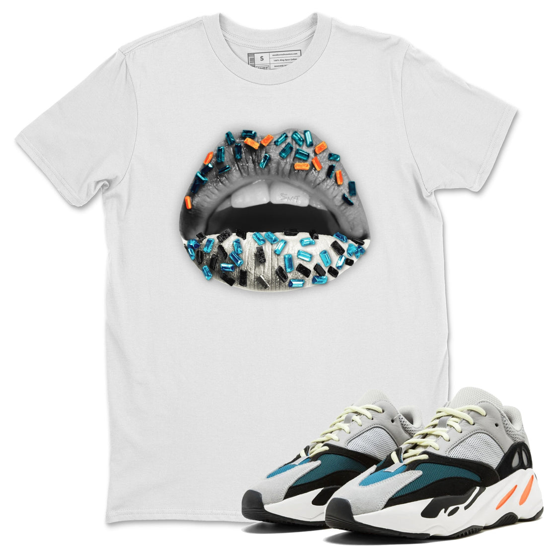 Lips Jewel Unisex Tops - Yeezy 700 Wave Runner