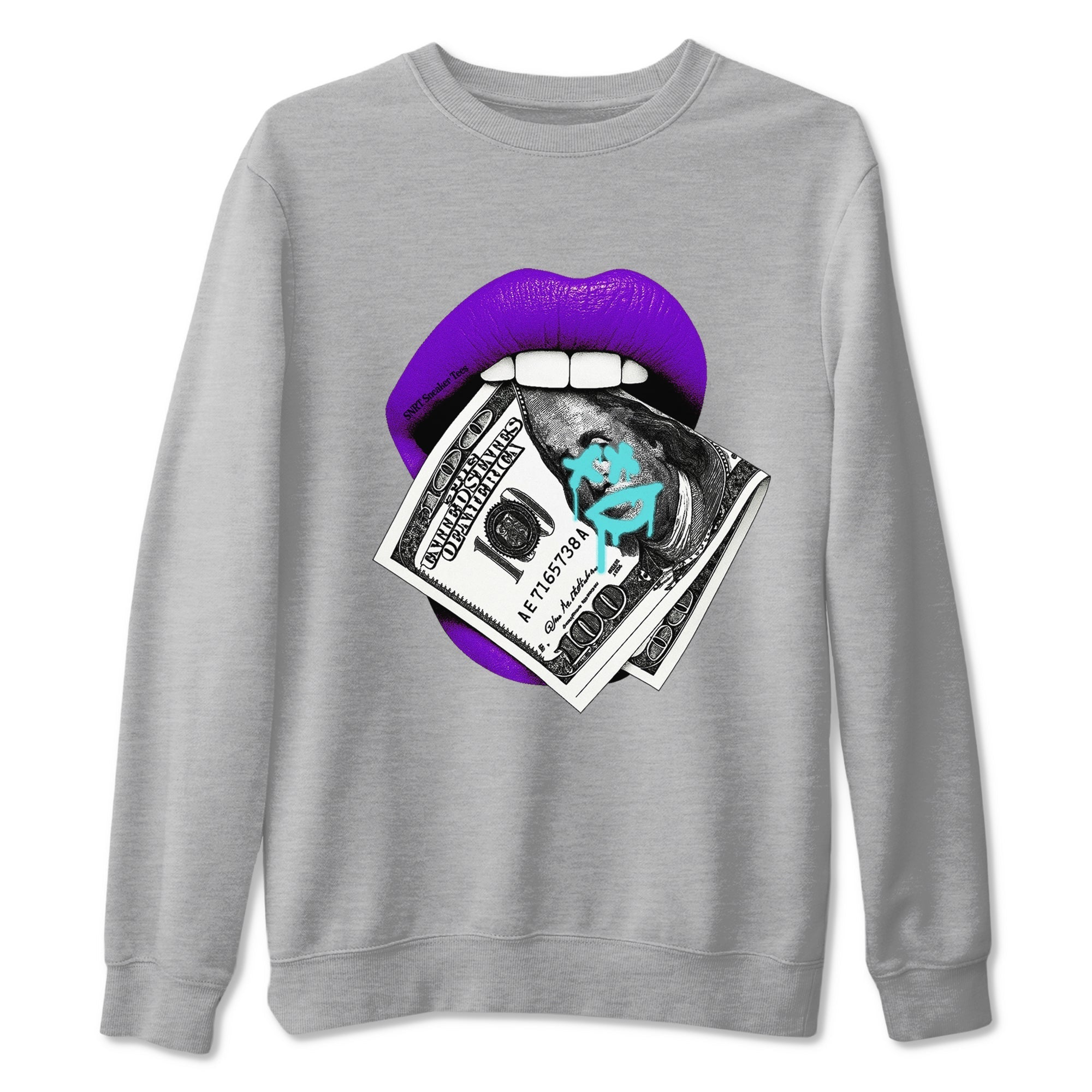 Lips Money Sneaker Tees - Air Jordan 5 Grape
