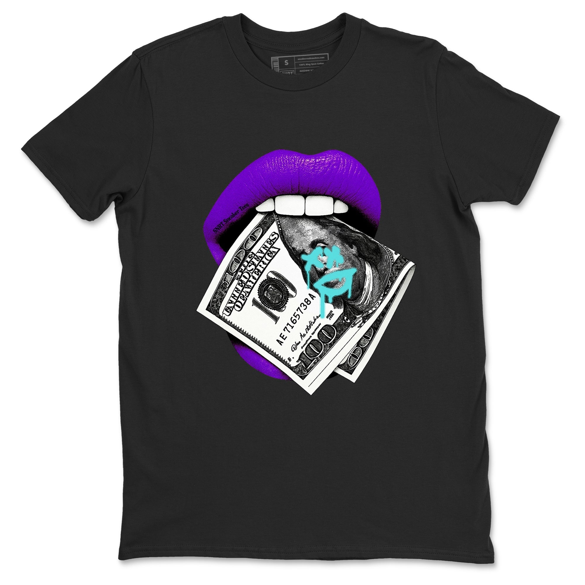 Lips Money Sneaker Tees - Air Jordan 5 Grape