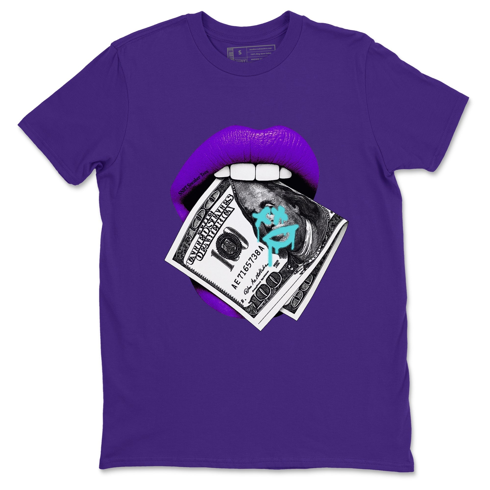 Lips Money Sneaker Tees - Air Jordan 5 Grape