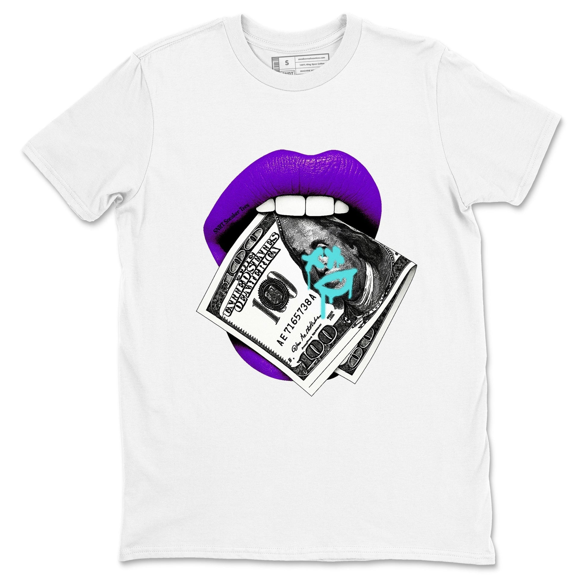 Lips Money Sneaker Tees - Air Jordan 5 Grape