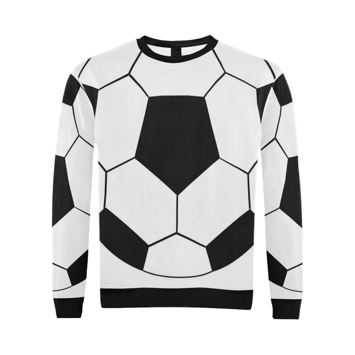 Liu Soccer Ball Pattern All Over Print Crewneck Sweater For Men Large Model H18 Sh4269 ? Usalast