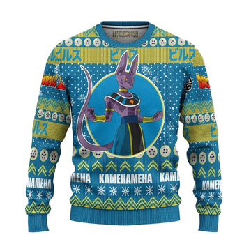 Lord Beerus Ugly Christmas Sweater And 3D Hoodie Dragon Ball Z Xmas Gift ? Usalast