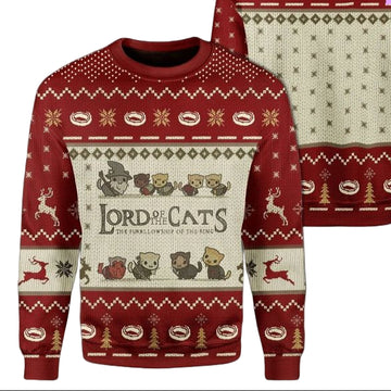Lord Of Cats Xmas 3d Ugly Christmas Sweater ? Usalast