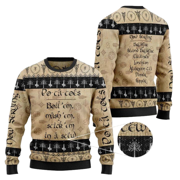 Lord Of The Ring Po Ta Toes Ugly Sweater ? Usalast