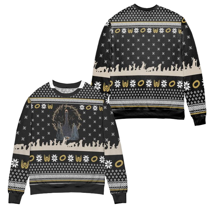 Lord Of The Rings Journeys In Middle Earth Ugly Christmas Sweater ? Black ? Usalast