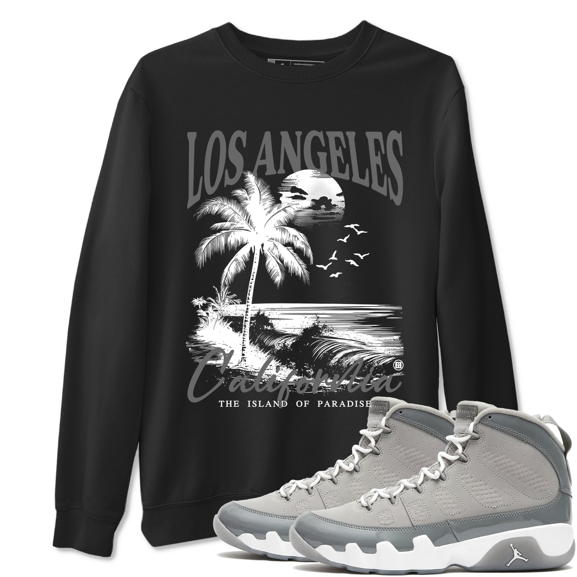 Los Angeles California Sneaker Tees - Air Jordan 9 Cool Grey