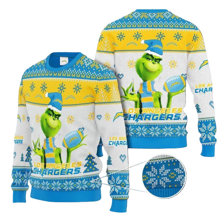 Los Angeles Chargers Grinch Christmas Sweater ? Usalast