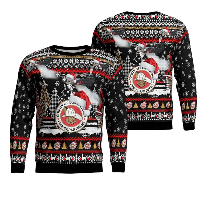Los Angeles County Fire Department CH-47 Christmas AOP Sweater ? 4981 ? Usalast