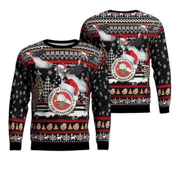 Los Angeles County Fire Department CH-47 Christmas AOP Sweater ? 4981 ? Usalast