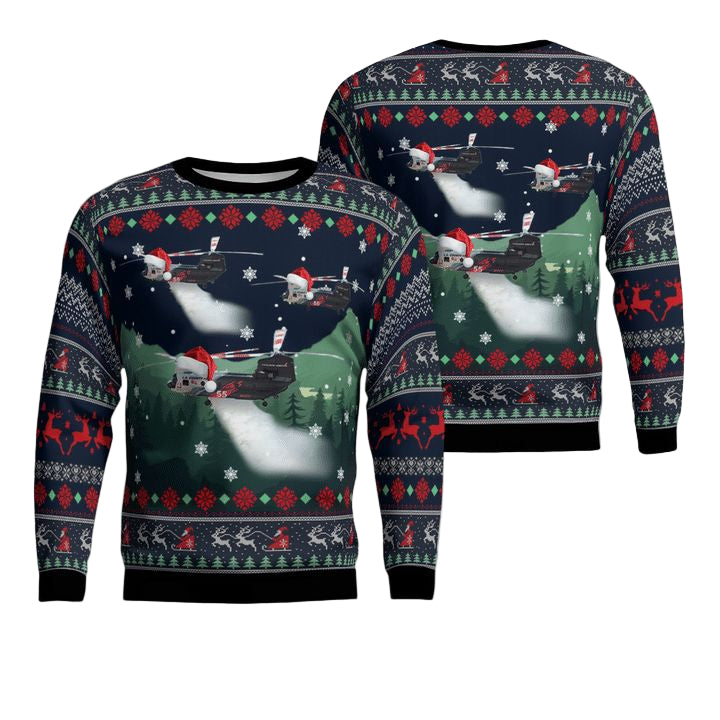 Los Angeles County Fire Department CH-47 Christmas AOP Sweater ? Usalast