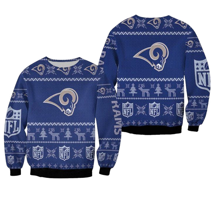 Los Angeles Rams Nfl Ugly Sweater Christmas 3D Sweater ? Usalast