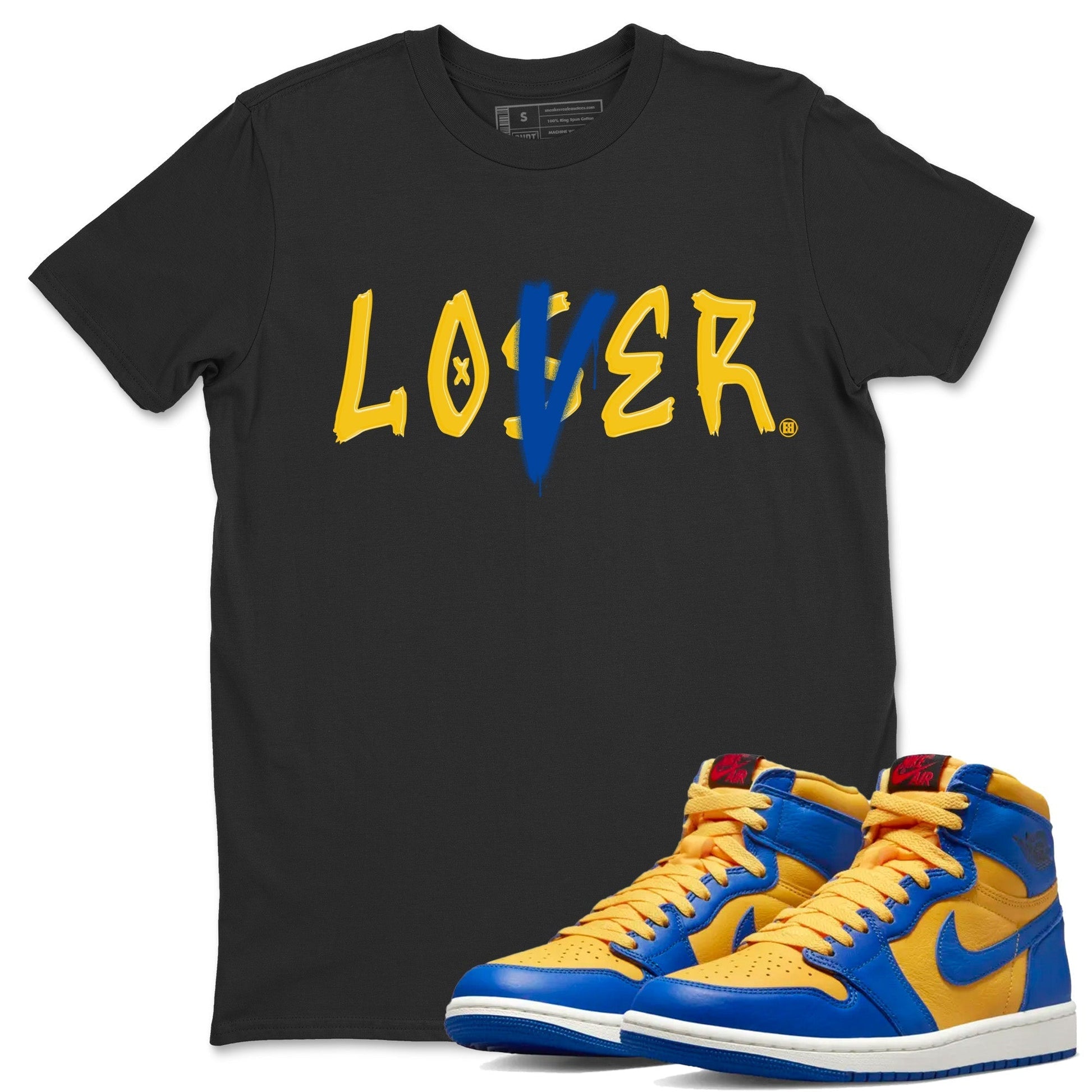 Loser Lover Unisex Tops - Air Jordan 1 Game Royal Varsity Maize