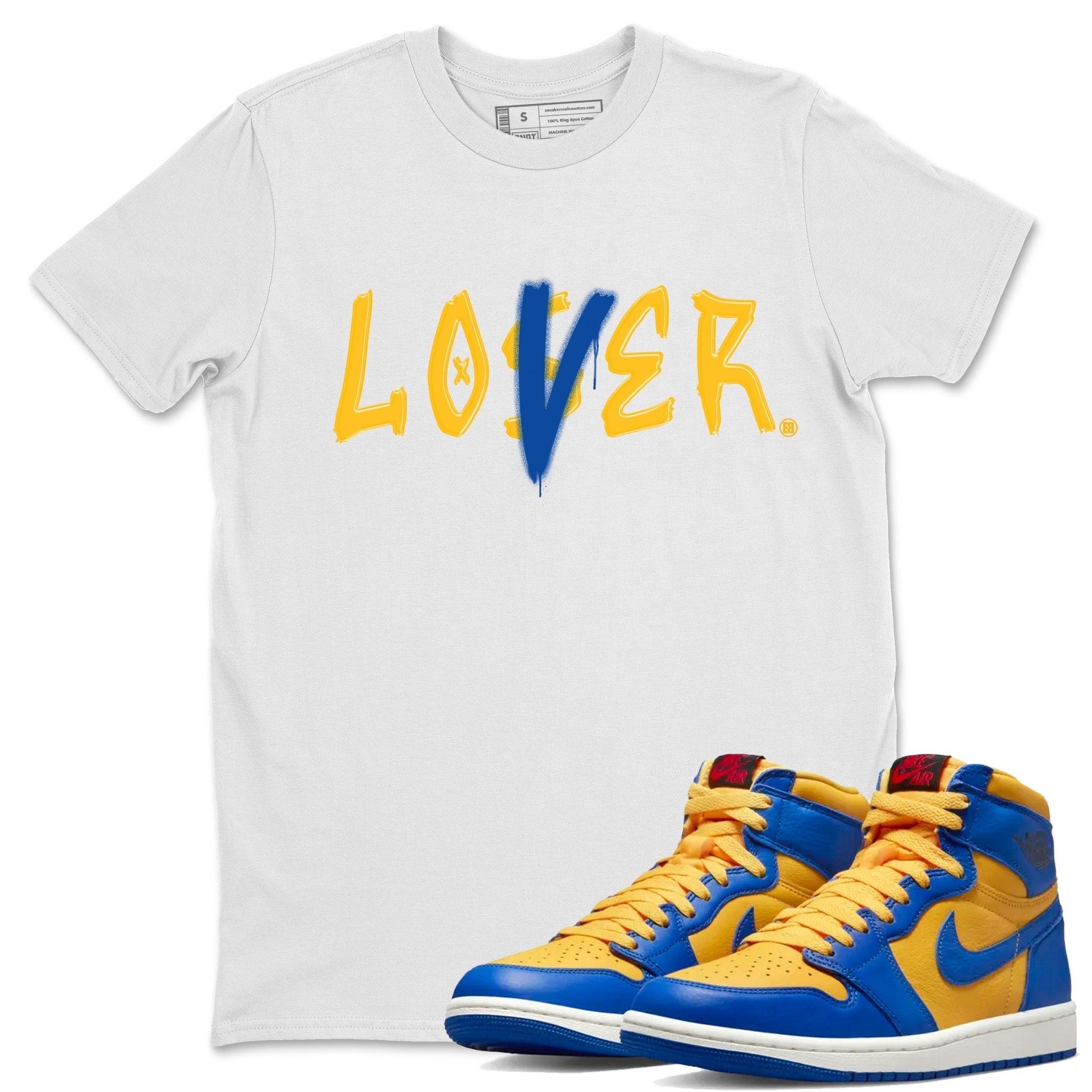 Loser Lover Unisex Tops - Air Jordan 1 Game Royal Varsity Maize