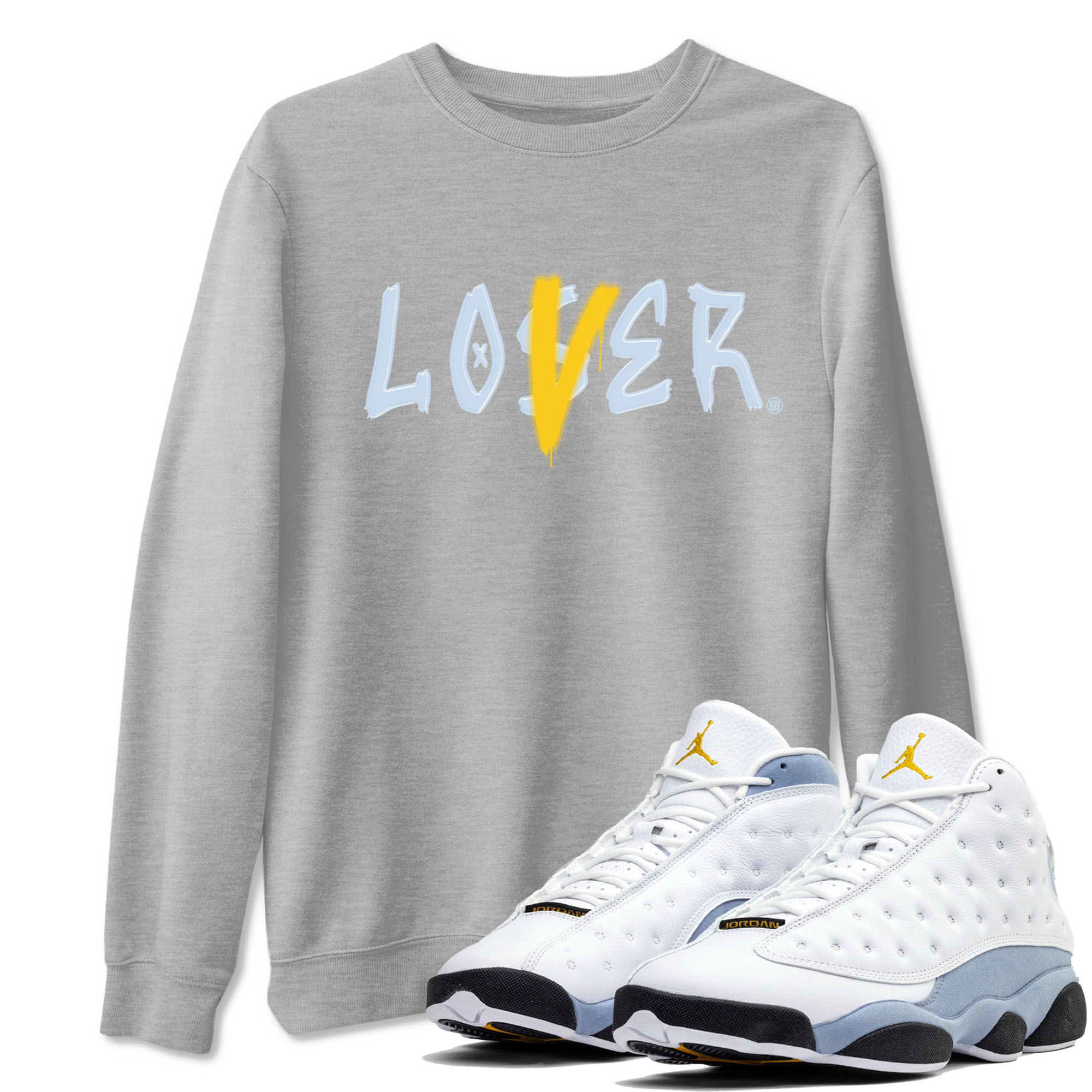 Loser Lover Sneaker Tees - Air Jordan 13 Blue Grey