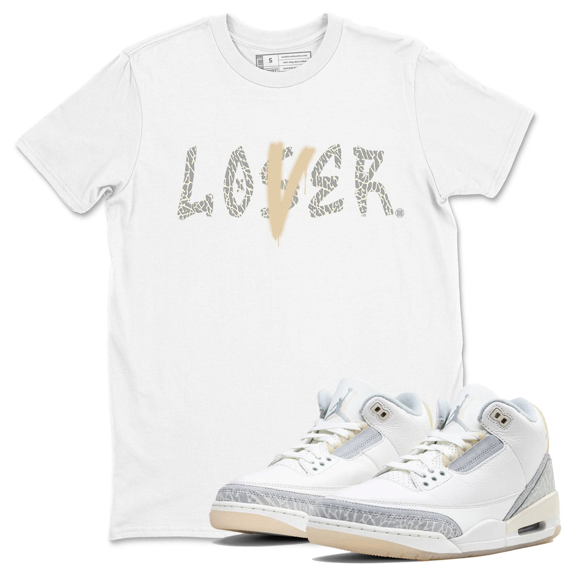 Loser Lover Sneaker Tees - Air Jordan 3 Ivory