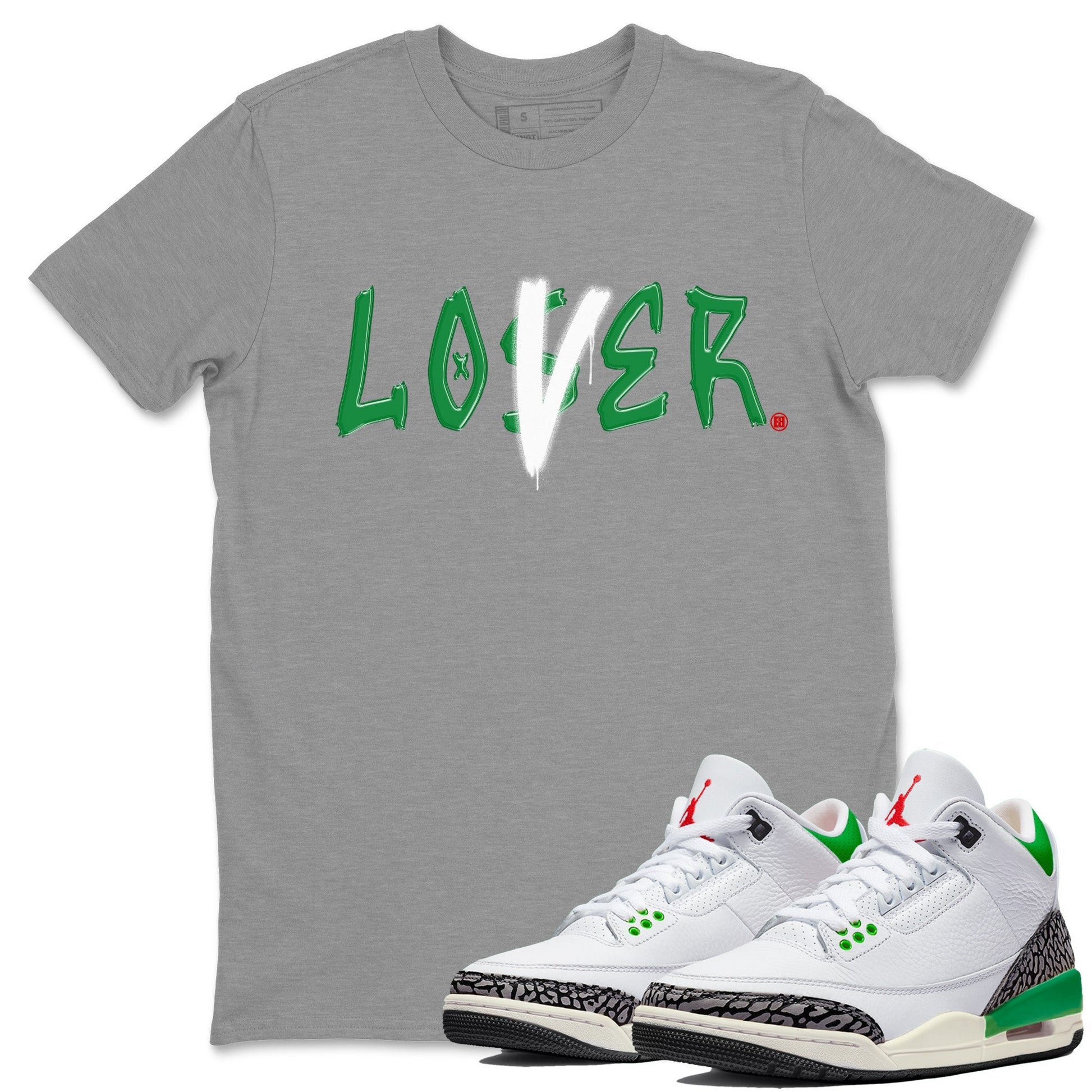 Loser Lover Unisex Tops - Air Jordan 3 Lucky Green