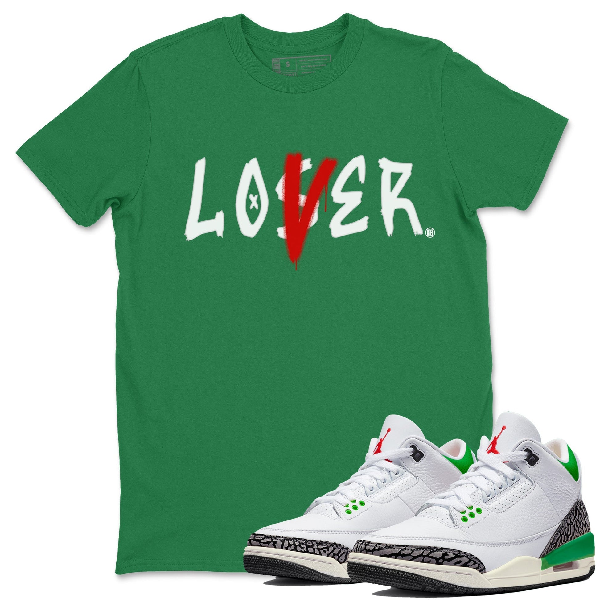 Loser Lover Unisex Tops - Air Jordan 3 Lucky Green