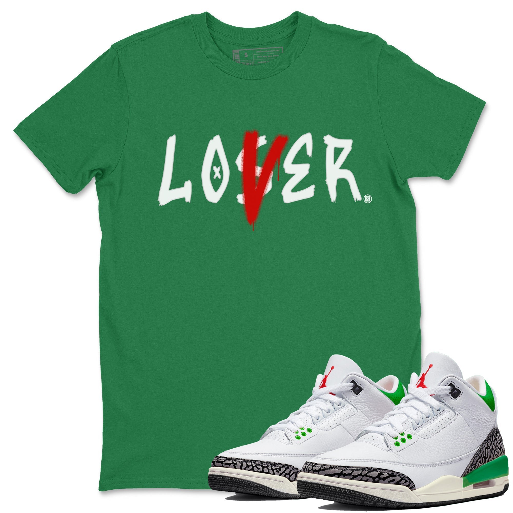 Loser Lover Unisex Tops - Air Jordan 3 Lucky Green