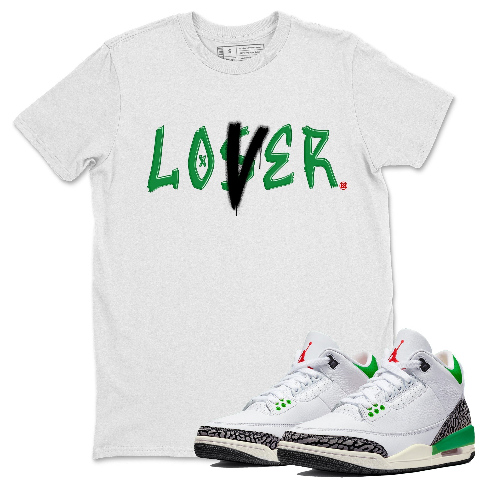 Loser Lover Unisex Tops - Air Jordan 3 Lucky Green