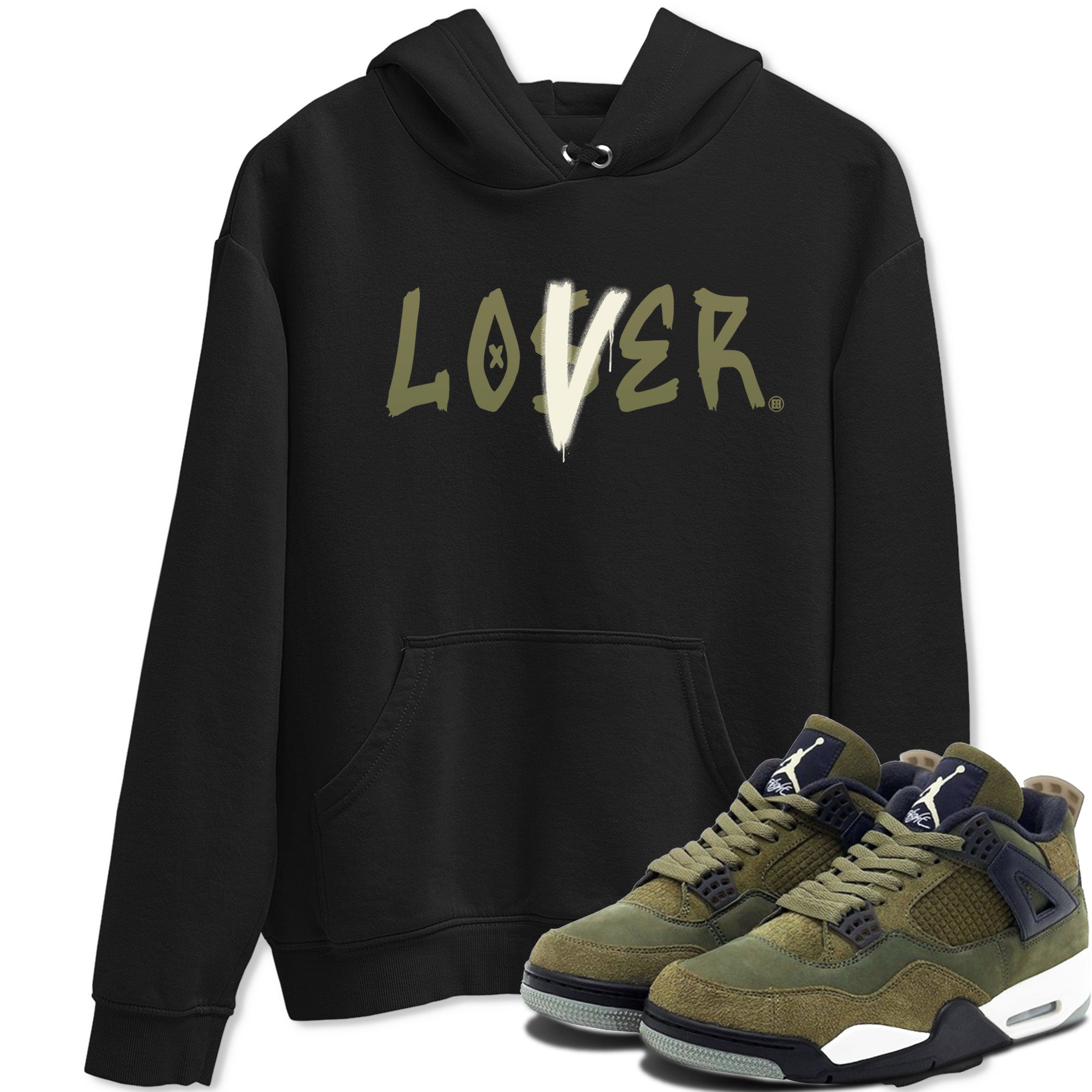 Loser Lover Sneaker Tee - Air Jordan 4 Medium Olive