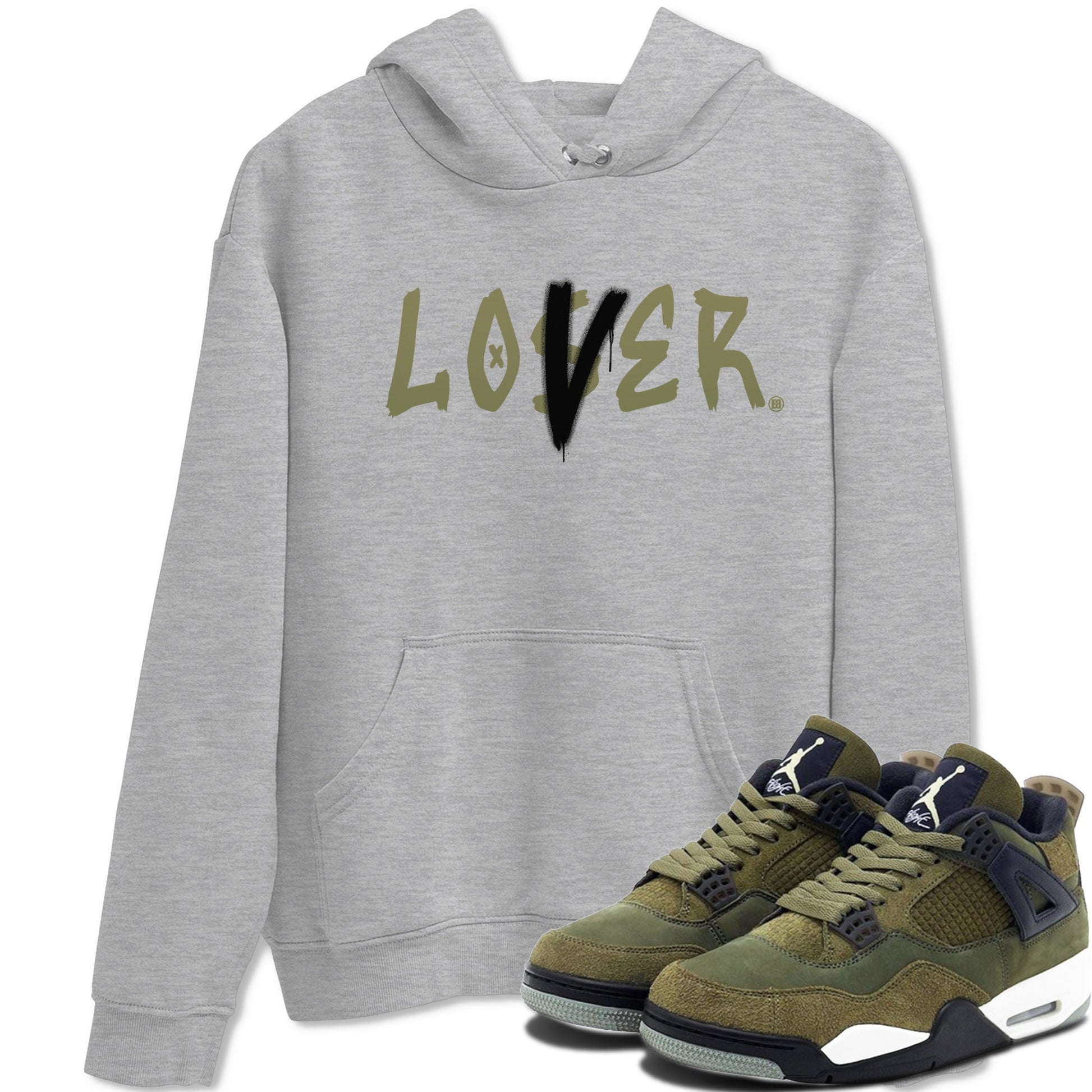 Loser Lover Sneaker Tee - Air Jordan 4 Medium Olive