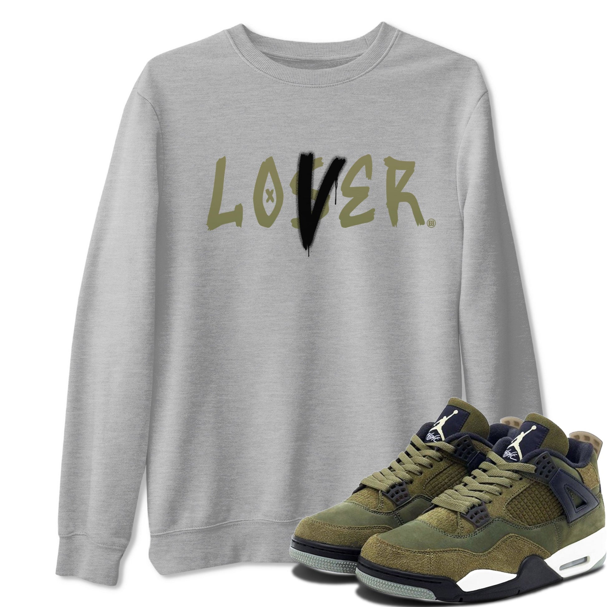 Loser Lover Sneaker Tee - Air Jordan 4 Medium Olive