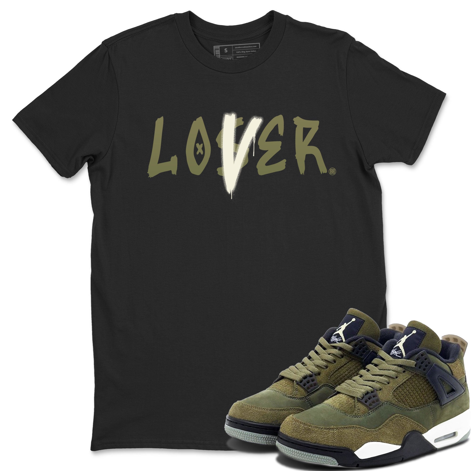 Loser Lover Sneaker Tee - Air Jordan 4 Medium Olive