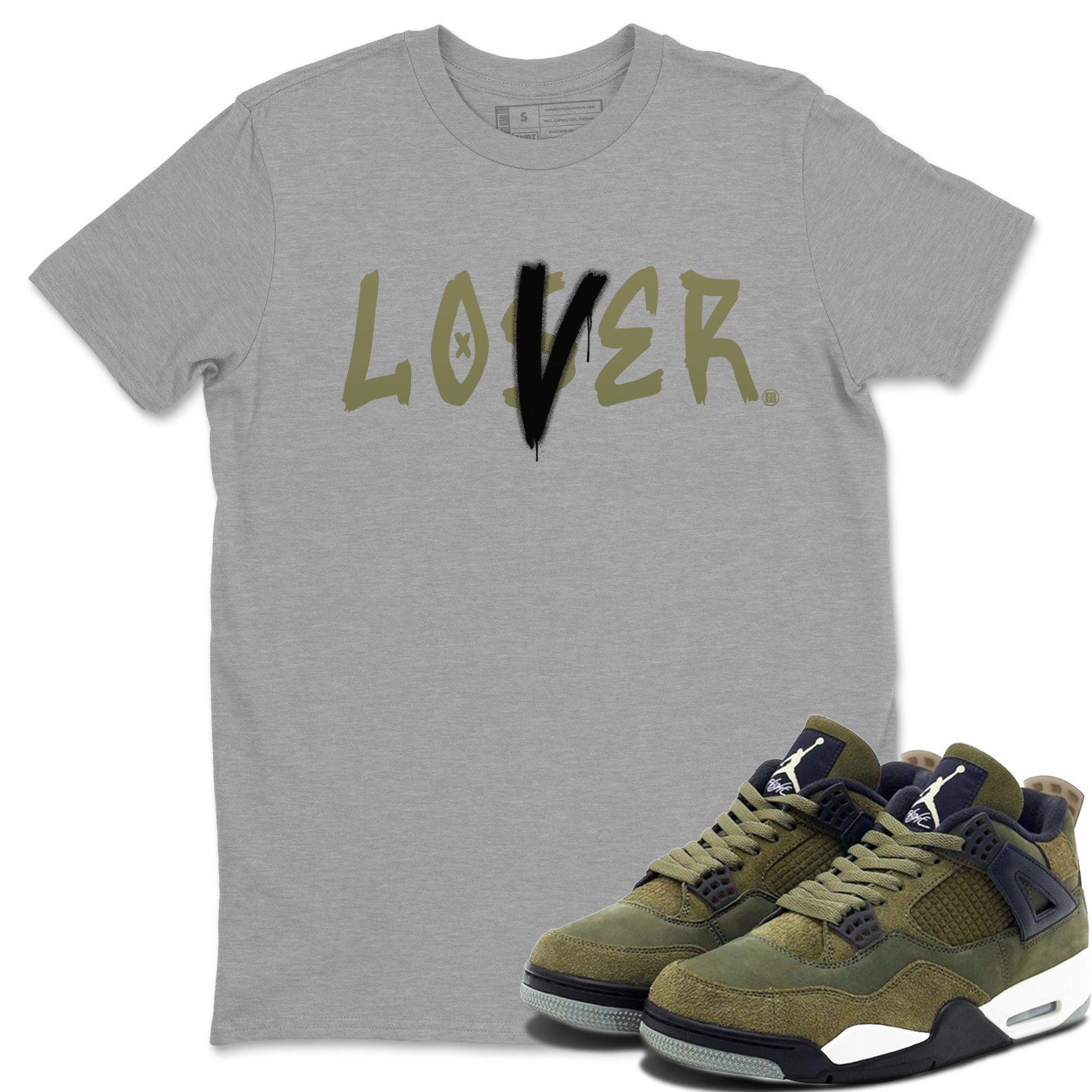 Loser Lover Sneaker Tee - Air Jordan 4 Medium Olive
