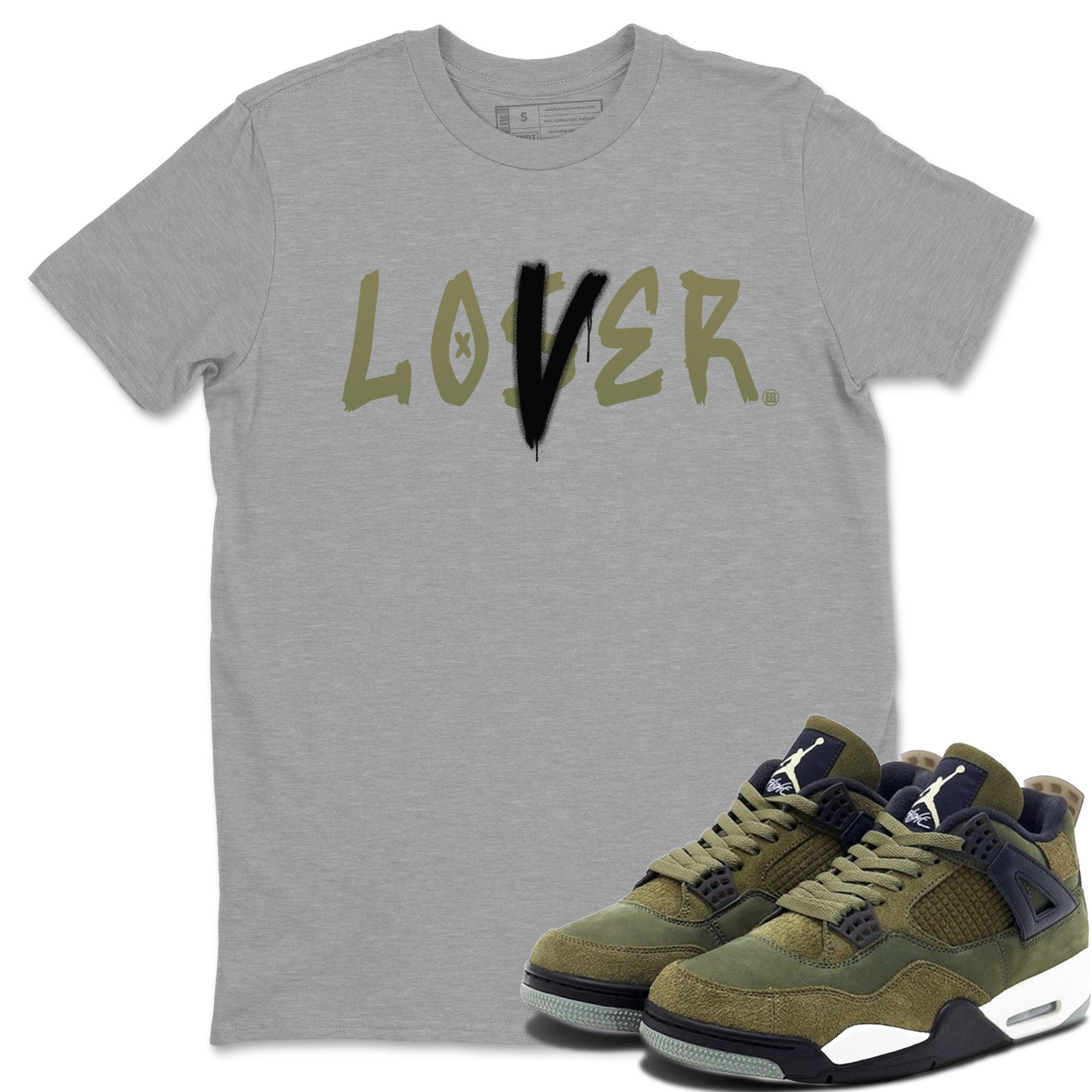 Loser Lover Sneaker Tee - Air Jordan 4 Medium Olive