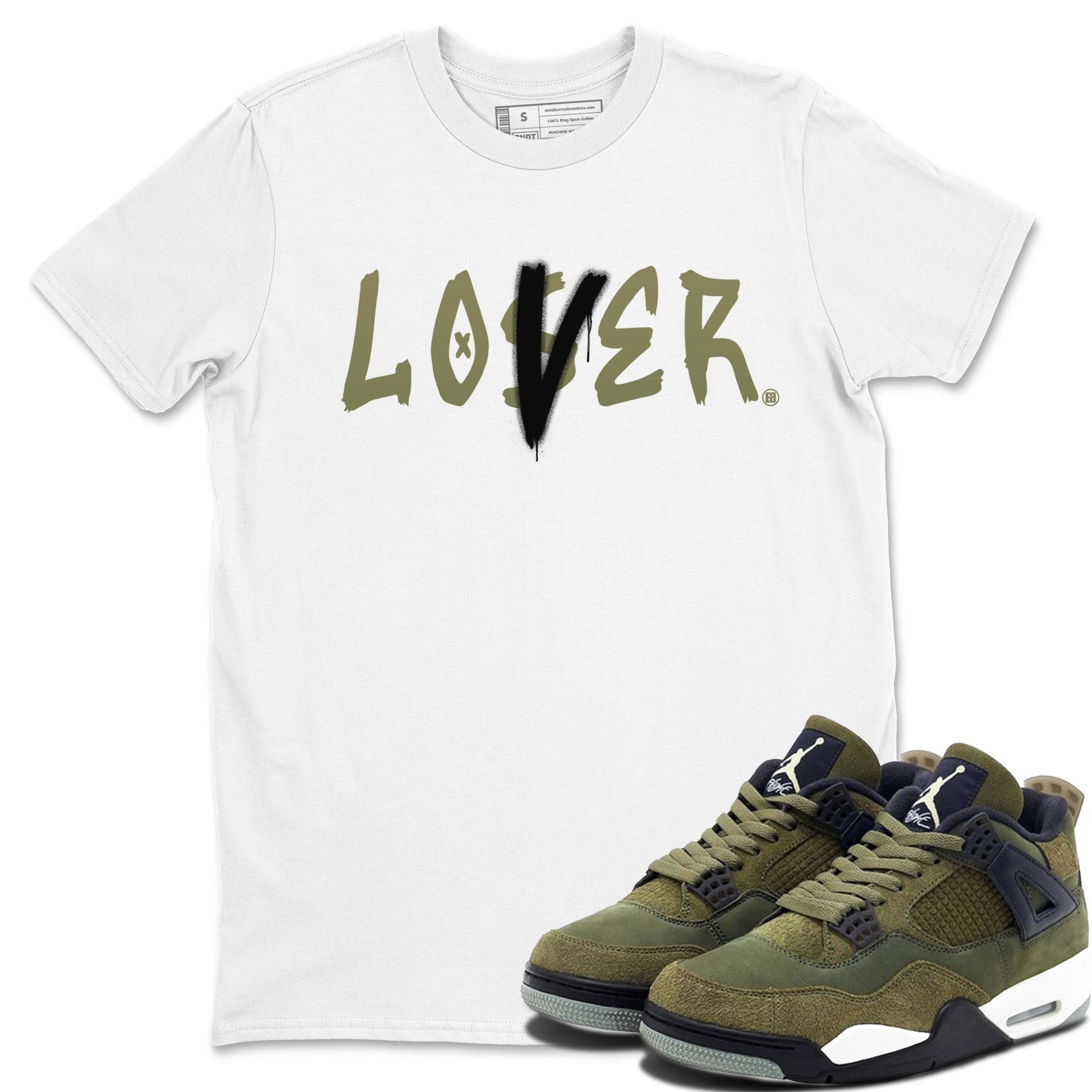 Loser Lover Sneaker Tee - Air Jordan 4 Medium Olive