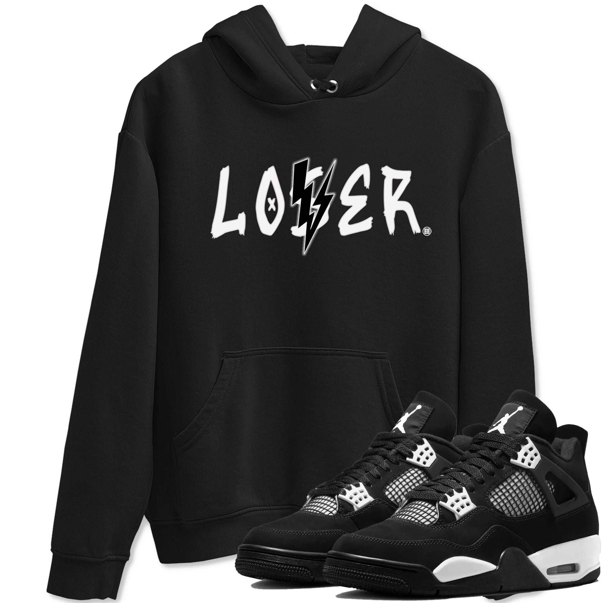 Loser Lover Sneaker Tees - Air Jordan 4 White Thunder