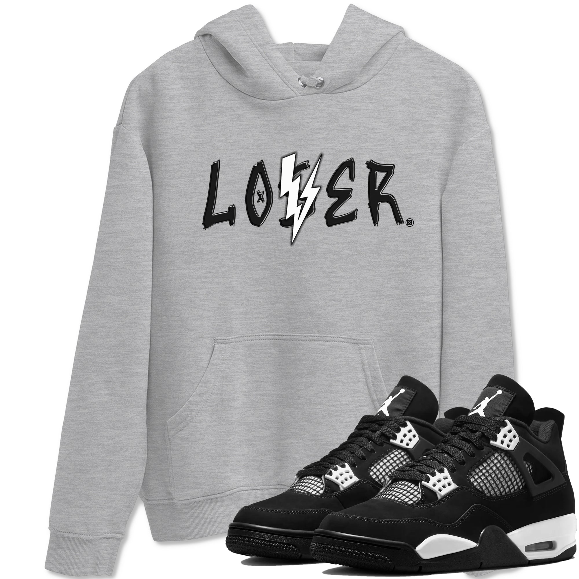 Loser Lover Sneaker Tees - Air Jordan 4 White Thunder