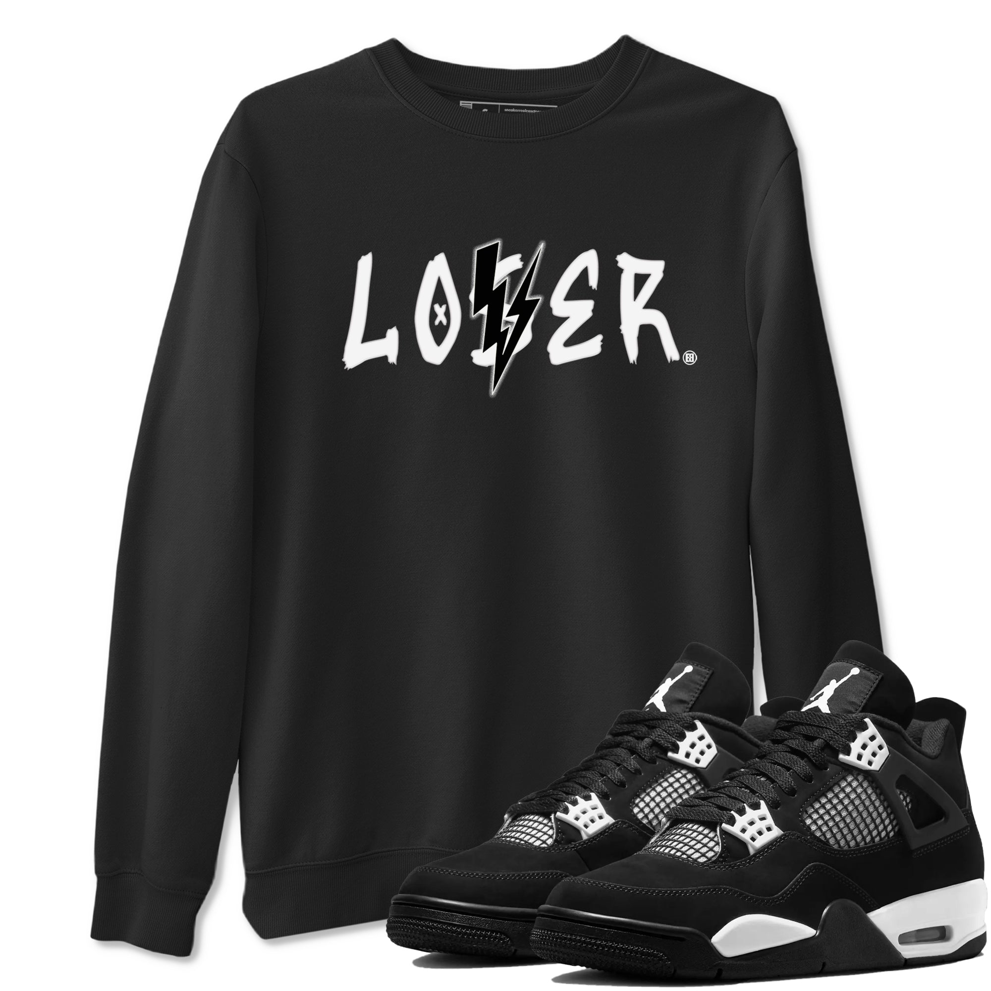 Loser Lover Sneaker Tees - Air Jordan 4 White Thunder