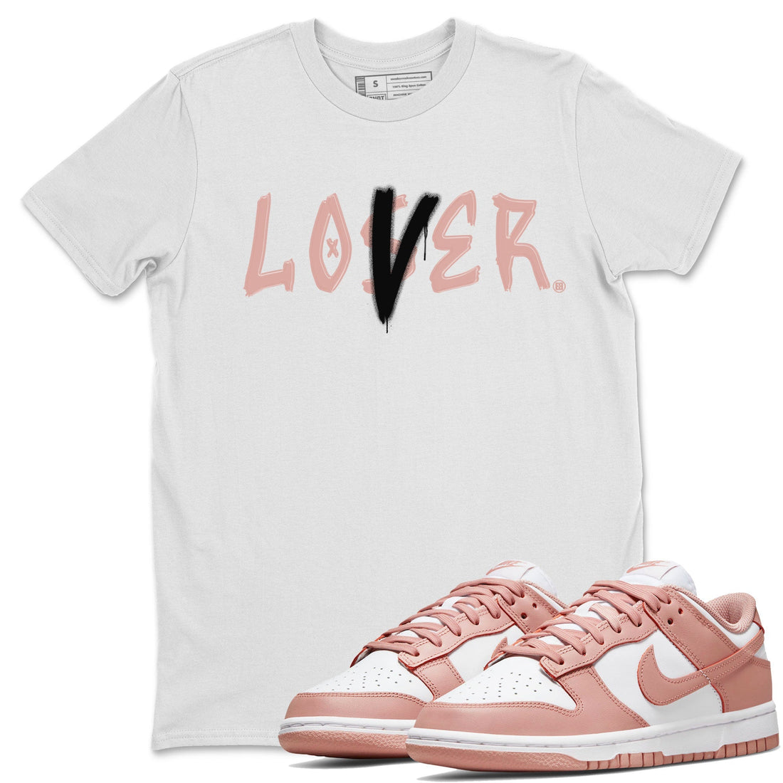 Loser Lover Sneaker Tee - Dunk Rose Whisper